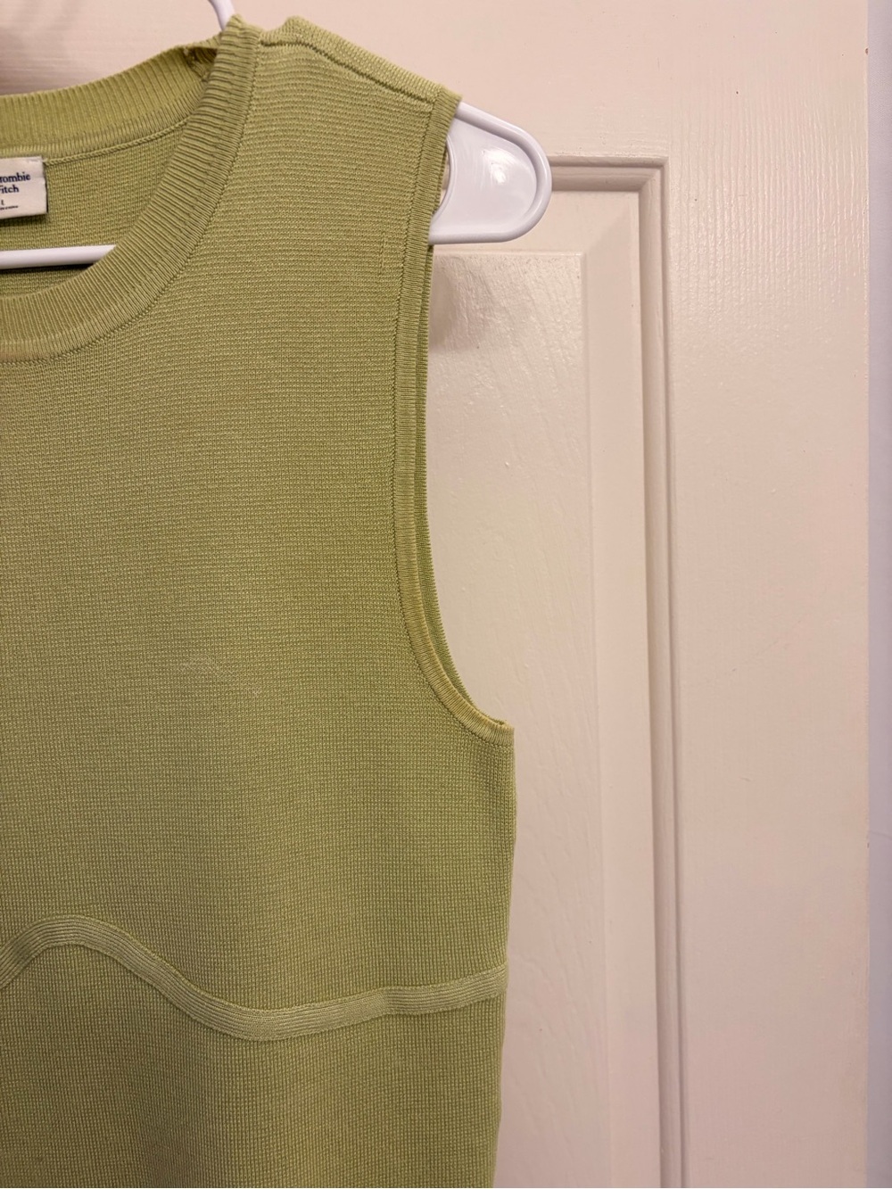 Abercrombie Sleeveless Knit Shell in Sage Green - Picture 6 of 6
